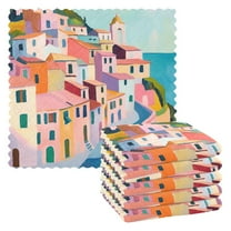 Yayeee 6 Pack Kitchen Dishcloths for Washing Dishes Soft Absorbent Microfiber Towels, Abstract Painting