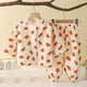 thumbnail image 3 of Odeerbi 1-8 Años Niños Niñas Pijamas de Verano de Algodón de Manga Larga Pantalones Suaves Estampados Pijama de Doble Capa de Gasa, 3 of 3