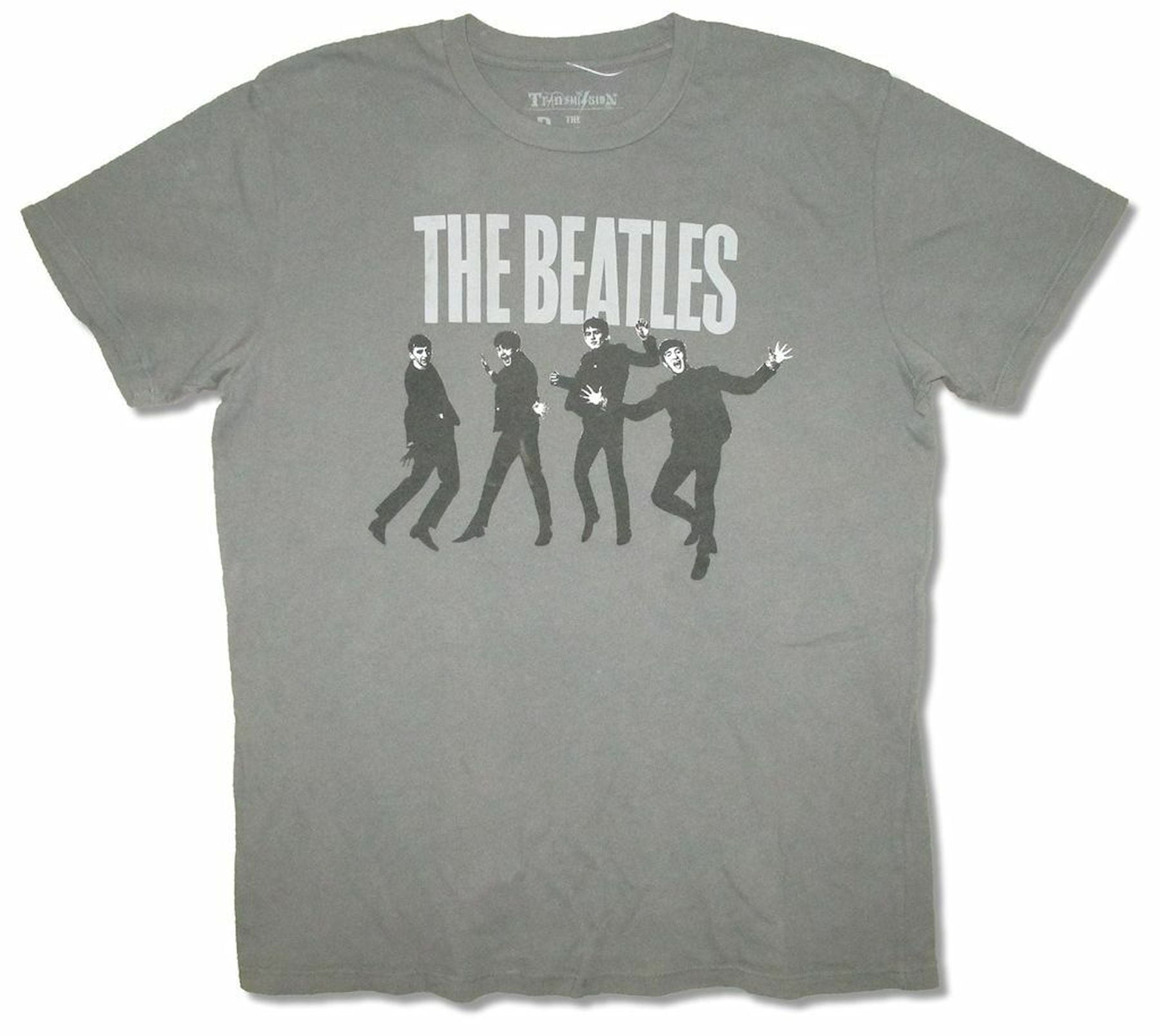 The Beatles - Beatles Jumping Image Charcoal Grey T Shirt - Walmart.com ...