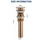 thumbnail image 2 of Desagüe de lavabo de baño con rebosadero, tapón de desagüe emergente para lavabo, núcleo de rebote emergente universal, 2 of 7