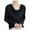 Black, variant on Women's Long Sleeve Tops Cowl Neck Solid Color Casual T-Shirts Loose Tunic Blouses Going out Tee Shirts(White,XX-Large)