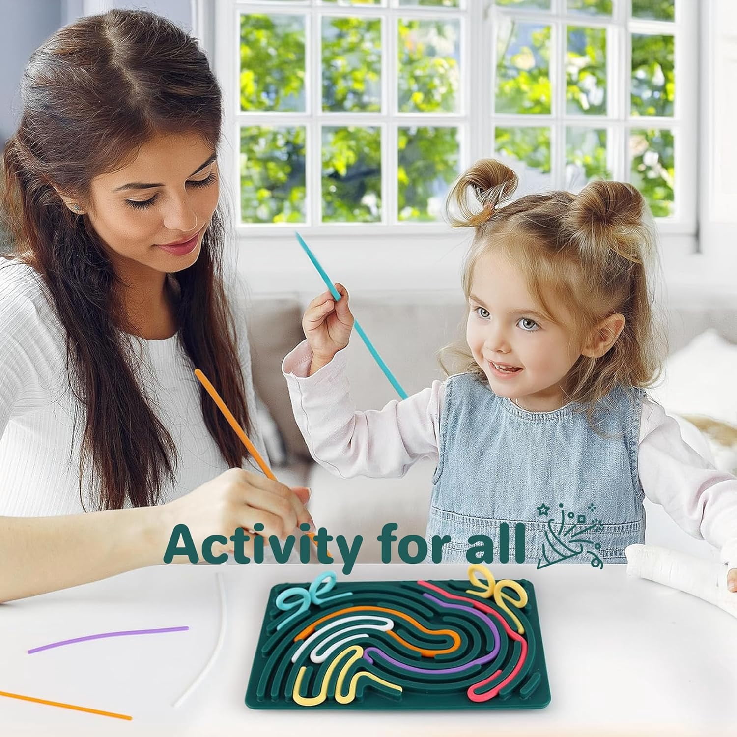 Sensory Activity Board Silicone Fidget Toy Sensory Fidget Toys for Kids 8-12 | Quite Fidget Toy for Classroom, Autism Sensory Activities Toy for Calming, Anxiety, ADHD