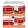 thumbnail image 6 of Chrsitmas Snowflake Bed Skirt Winter Snow Red Background Bed Skirts Queen Size 18 Inch Drop, Wrap Around Dust Ruffle&nbsp;Bedskirt with Adjustable Elastic Belt for Queen Size Beds, 6 of 7