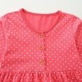thumbnail image 3 of Emy Dola Toddler Girls Button Down Collar Long Sleeve Dresses 2-7 Years Kids Butterfly Rabbit Applique Dot Casual Cotton Party Christmas Jersey Dress, 3 of 7
