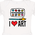 thumbnail image 4 of Inktastic Painting I Love Art Boys or Girls Long Sleeve Baby Bodysuit, 4 of 5