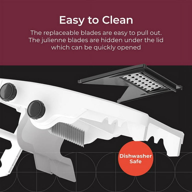 ColorLife Adjustable Mandoline Slicer For Kitchen,Ultra Sharp V