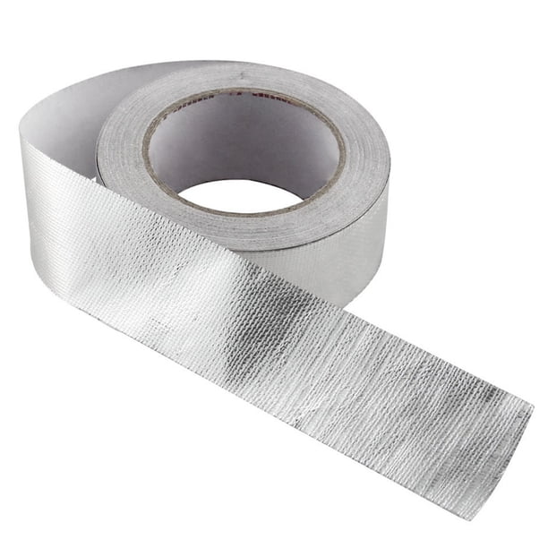 EeaseMX Cinta de aluminio de 25 m para proteger el tubo de escape, resistente a altas temperaturas, para coche y motocicleta (plateada)
