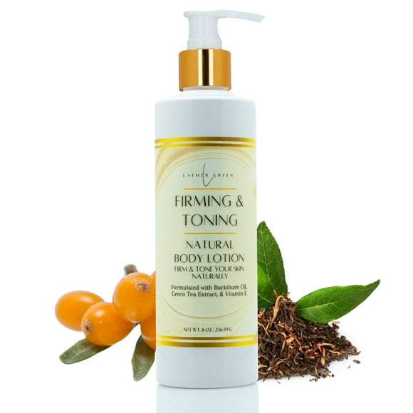 Firming & Toning Natural Body Lotion with Buckthorn Oil & Green Tea, 8 oz by LatherGreen