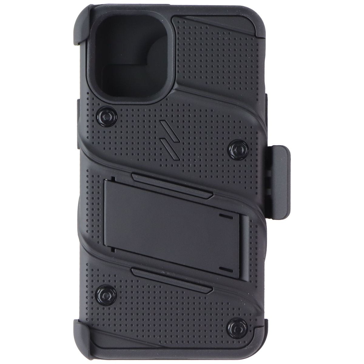 ZIZO BOLT Series for iPhone 12 Mini Case with Screen Protector Kickstand Holster Lanyard - Black