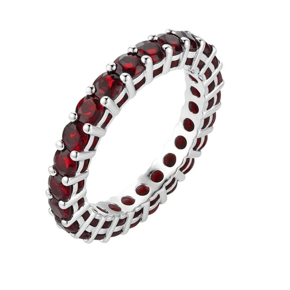 925 Sterling Silver Thumb Ring for Men Women Genuine Garnet Gemstone Fashion Jewelry for Gifts