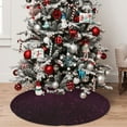 thumbnail image 5 of Yiaed Dark Purple Glitter Print Christmas Tree Skirt , Tree SkirtsTree Mat for Christmas Winter Holiday Indoor Decorations-30", 5 of 7