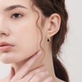 thumbnail image 2 of Pearl Earrings for Women Hoop Earrings with Pearls Ocean Wave Earrings for Women Gifts (black pearl earrings), 2 of 6