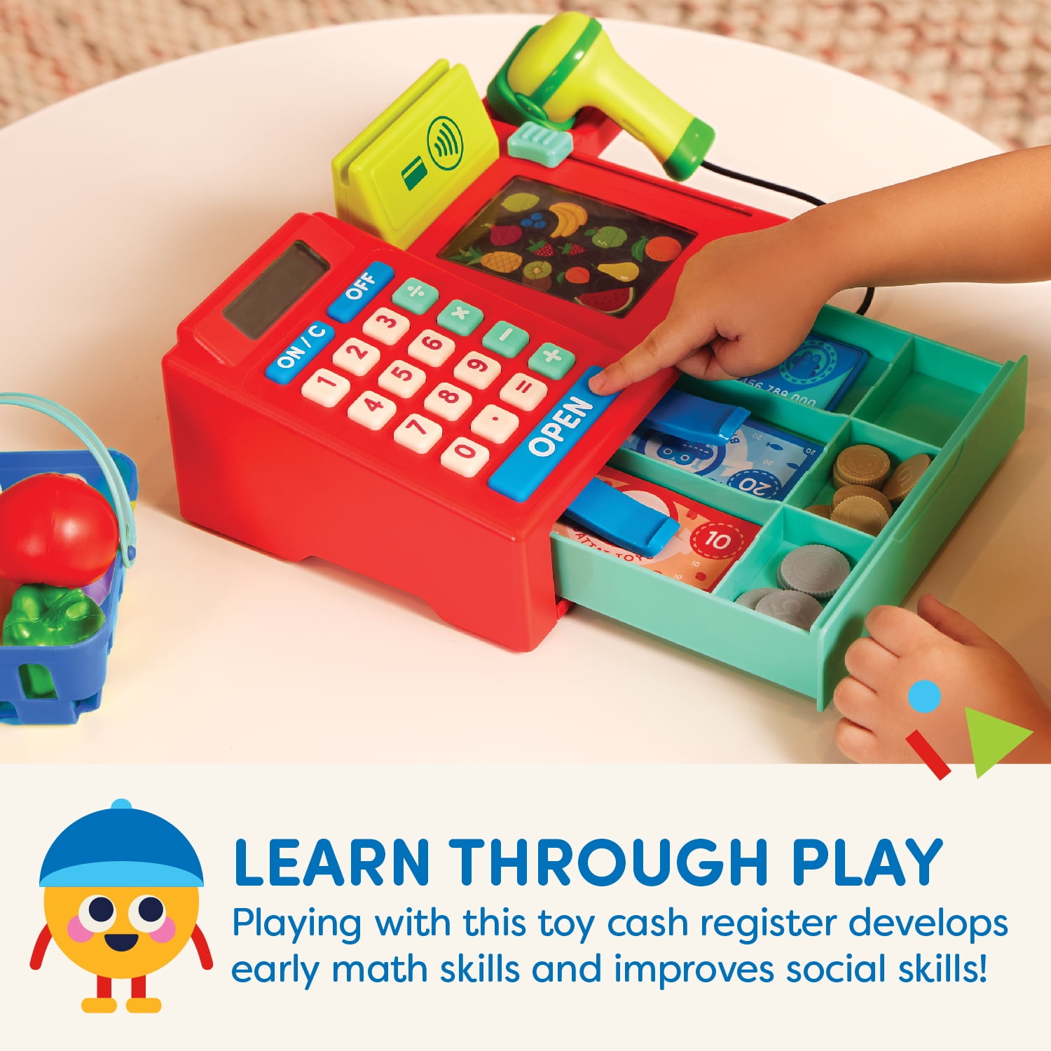 Battat Ring It Up Register Cashier Plastic Set with 35pcs Calculator, Toddler and Preschool Toys  (图5) Battat Ring It Up Register Cashier Plastic Set with 35pcs Calculator, Toddler and Preschool Toys  (图5)