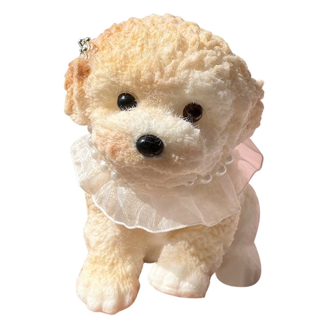 Brown Realistic Dog Shaped Stress Relief Squeeze Toy Soft Rubber Material Simulation Pet Design Fidget Sensory Ball For Anxiety Relief Handheld Size