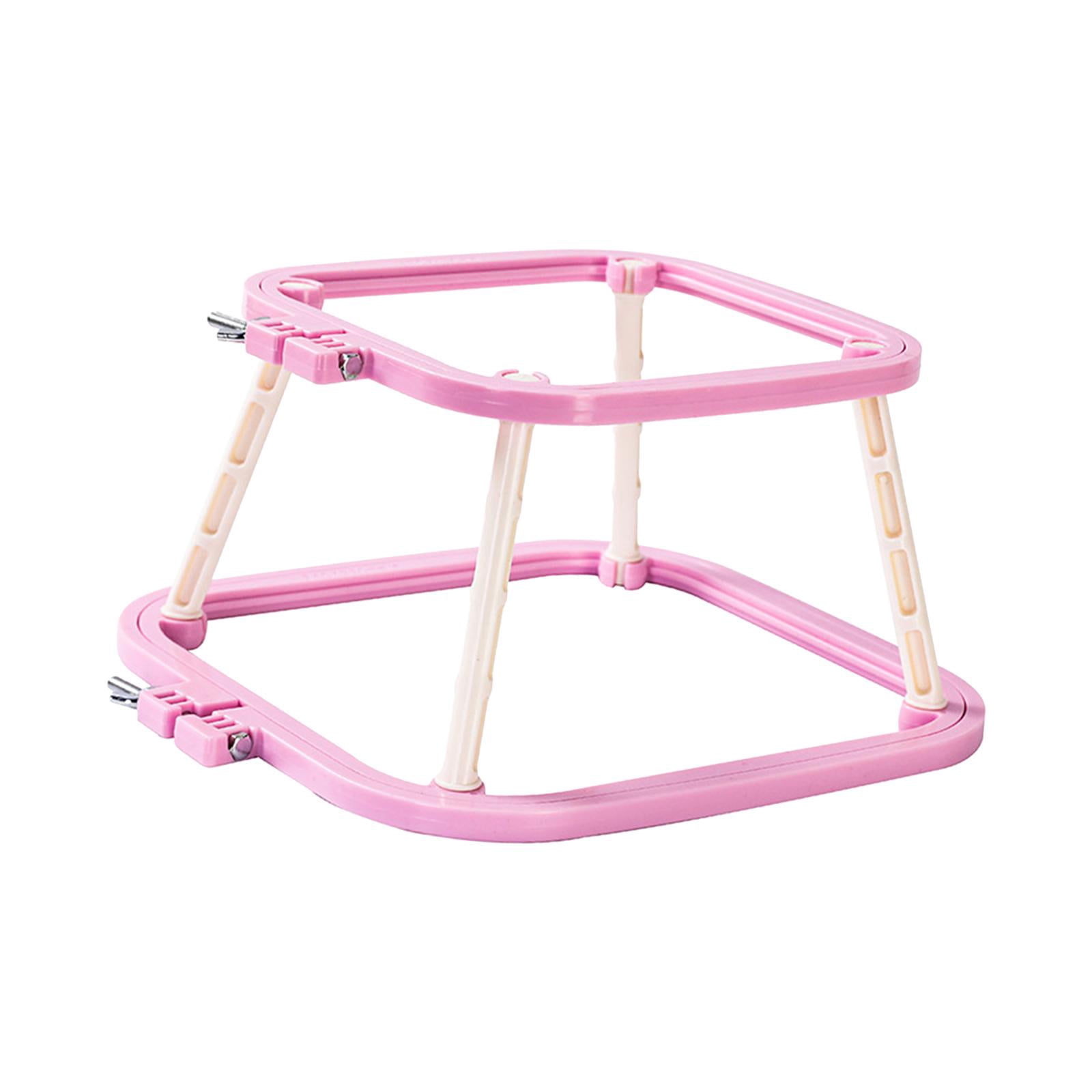 GUOOL Cross Stitch Rack Embroidery Frame Lap Stand Double Layer Art Crafts Stitching Durable DIY Hands Embroidery Hoop Desktop violet