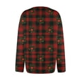 thumbnail image 5 of Stralyhd Christmas Cardigan for Women Plus Size Buffalo Plaid Christmas Print Button Down Cardigan Sweaters Fall Fashion Lightweight Open Front Knitted Womens Sweaters Deep Red XL, 5 of 5