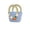 Blue, variant on Kbndieu Easter Bunny Basket Bags Cute Stripe Rabbit Pattern Egg Baskets Hunt Tote Bags for Easter Decorations Candy Gifts Toy Storage