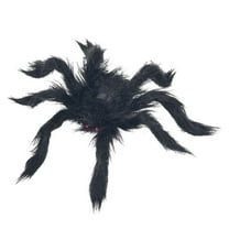 Kbndieu Halloween Giant Spider Decorations Outdoor Indoor, Large Scary Hairy Black Spider for Yard Lawn Halloween Outside Decor and Indoor Party Decor