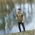 thumbnail image 4 of Men's funny fishing T-shirt sarcastic Fisherman hobby Fish Tee Shirt (Small Military Green), 4 of 6