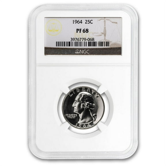1964 Washington Quarter PF-68 NGC