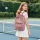 thumbnail image 5 of Mochila escolar femenina versión coreana para estudiantes de secundaria, bolso de hombro de terciopelo a rayas personalizado estilo universitario, mochila femenina, bolso de hombro a rayas, 5 of 6
