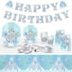 thumbnail image 2 of Frozen copo de nieve tema decoración de fiesta de cumpleaños platos y vasos de papel mantel Baby Shower niños niñas reina de la nieve decoración de fiesta de boda, 2 of 4