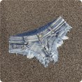 thumbnail image 1 of Minipantalones cortos de mezclilla elásticos de talle bajo para mujer, pantalones calientes, ropa de fiesta en la playa, 1 of 4