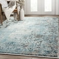 thumbnail image 1 of Abani Azure Collection Grey Blue 4' x 6' Vintage Area Rug, 1 of 5