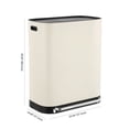 thumbnail image 4 of happimess Beni Kitchen Trash/Recycling 16-Gallon Double-Bucket Step Trash Can with Odor Filter and Lid Support, Limestone Beige, HPM1014D, 4 of 11