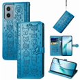 thumbnail image 1 of Funda Cartera FOXDOCK para Motorola Moto E15 , Flip PU con Relieve de Gatos y Perros, Tarjetero y Soporte, 1 of 6