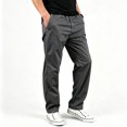 thumbnail image 2 of Men Flex Twill Cargo Pants Adjustable Waist Multi Utility Pocket Casual Pants S-XXL（1 piece）, 2 of 9