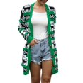 thumbnail image 1 of Gibobby Suéteres de invierno de punto Cárdigan de navideño de otoño e invierno para mujer, chaqueta de suéter navideño de longitud media (Verde, L), 1 of 4