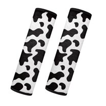 Uorisanigo Cow Print Seatbelt Cushion Soft Flanne Seatbelt Covers for Women Thick Plush Shoulder Pad 2 PCS Seat belt Shoulder Pad Universal Fit Seatbelt Cover Car Truck SUV