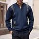 thumbnail image 1 of pstuiky camisas de hombre de manga larga, Sudadera con cuello en V y manga larga con estampado de colores sólidos para hombre top de hombre s, 1 of 9