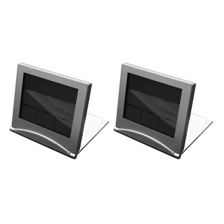2X Travel Alarm Clock, Digital LCD Display Desk Foldable Clocks with Snooze Backlight Temperature Date Timer 12/24Hr