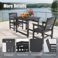thumbnail image 3 of AwayHome 3-Piece HIPS Outdoor Patio Dining Set with 2 Chairs&Umbrella Hole,Black, 3 of 7
