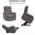 thumbnail image 6 of Aukfa Power Lift Recliner Massage Chair with USB for Living Room Bedroom, 2 Side Pockets, Velvet, Gray, 6 of 9