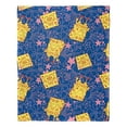 thumbnail image 4 of Sponge Bob Smiling Spongebob Kids Silk Touch Throw Blanket with Plush Hugger, 4 of 7