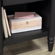 My Texas House Monroe 1-Drawer Nightstand with USB and Outlet, Black Oak Finish