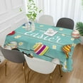 thumbnail image 5 of SKYSONIC Easter Bunny Eggs Tablecloth Waterproof Washable Polyester Square Table Cover Durable Tablecloth for Kitchen Dining Table Party Decor (60 X 90 Inch), 5 of 7