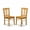 Oak, variant on East West Furniture ANDL3-BLK-W - 3-Piece Dining Room Set- 2 Dining Chair and Modern Round Dining Table - Wooden Seat and Slatted Chair Back (Black Finish)