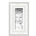 thumbnail image 2 of ArtToFrames 4" x 10" Majestic White Picture Frame, 4x10 inch Silver Wood Poster Frame (WOM-5198),  Pack, 2 of 7