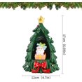 thumbnail image 2 of Figura de resina, adornos navideños de resina para escritorio Miniaturas de resina para escritorio de Papá Noel, 2 of 5