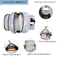 thumbnail image 3 of FORMRS Unisex School Backpack 17" Student Travel Bag with Laptop Compartment, Pink Daisy, 3 of 7