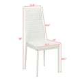 thumbnail image 6 of Tcbosik Upholstered Dining Chairs Set of 4, PU Leather Accent Chair with High Back for Kitchen, Living Room, White, 6 of 9