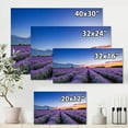 thumbnail image 3 of Dramatic Clouds and Sunrise Over Lavender Field I 32 in x 16 in Photography Canvas Art Print, by Designart, 3 of 4