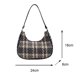 thumbnail image 5 of Bolso retro para axilas de lona con estampado a cuadros para mujer, bolsos pequeños para vagabundos (negro), 5 of 5