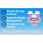 Extra Strength Saffron Extract Diet & Eye Health Supplement - Three 60 Count Bottles, 88.5mg Per Serving