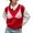 Red, variant on Women's Sweater Vest 3D Bra Print Knit Outer Wear Sleeveless V Neck Knit Tops Casual Loose Fit Clothes