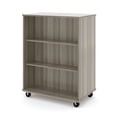 thumbnail image 5 of Tot Mate Open Double Sided 3 Tier Mobile Shelves Wooden Classroom Bookcase, Gray, 36"W x 23"D x 48"H, 5 of 6